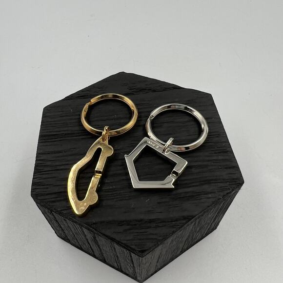 Vintage Set Avon Keychains Silver and Gold Tone House & Car Shape - Picture 1 of 5